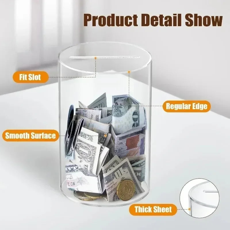 Clear Savings Piggy Bank