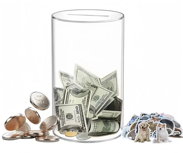 Clear Savings Piggy Bank