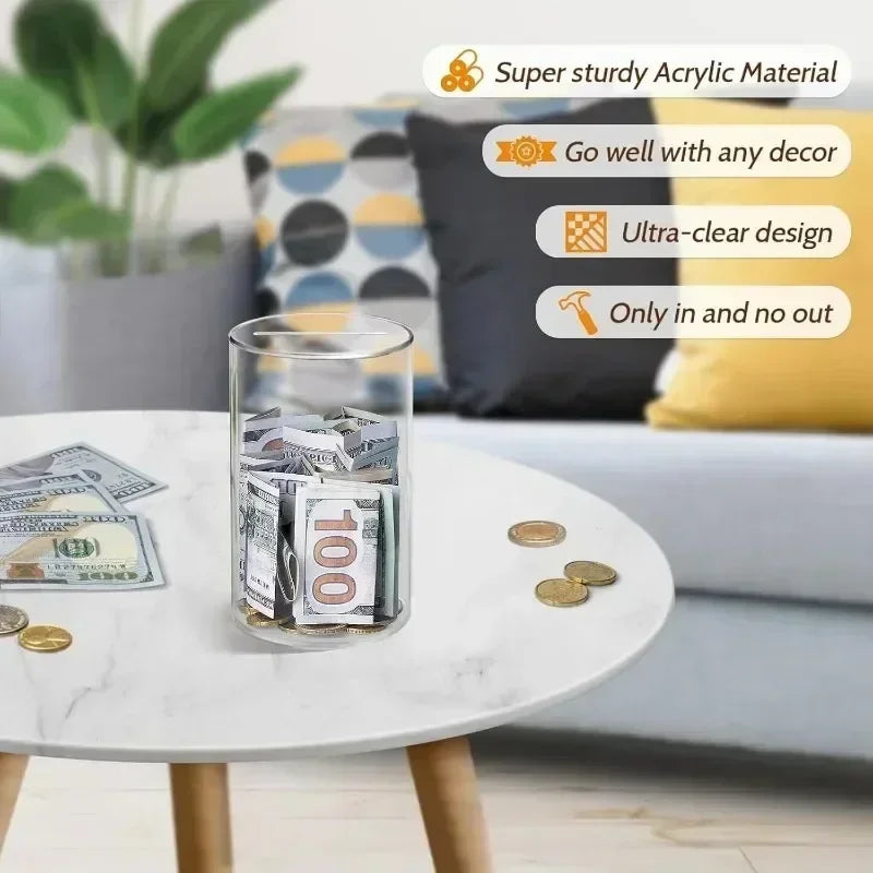 Clear Savings Piggy Bank